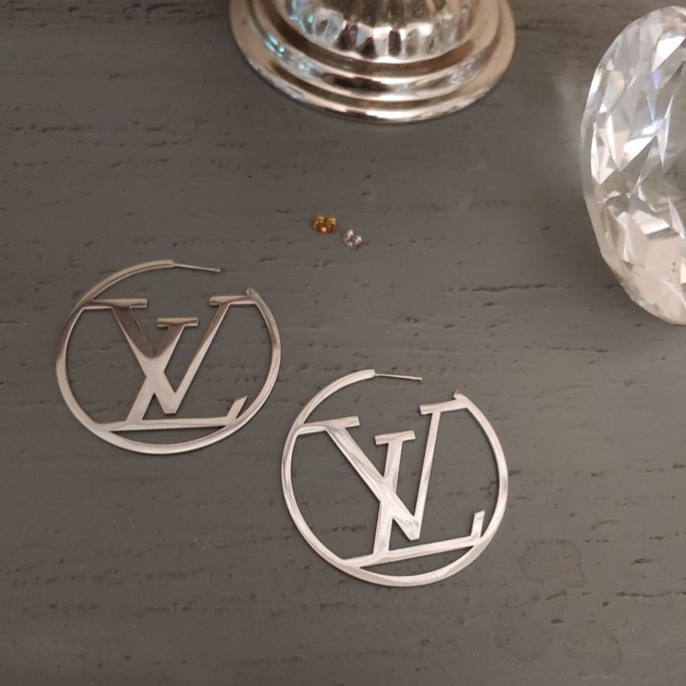 LV hoop earrings